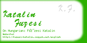 katalin fuzesi business card